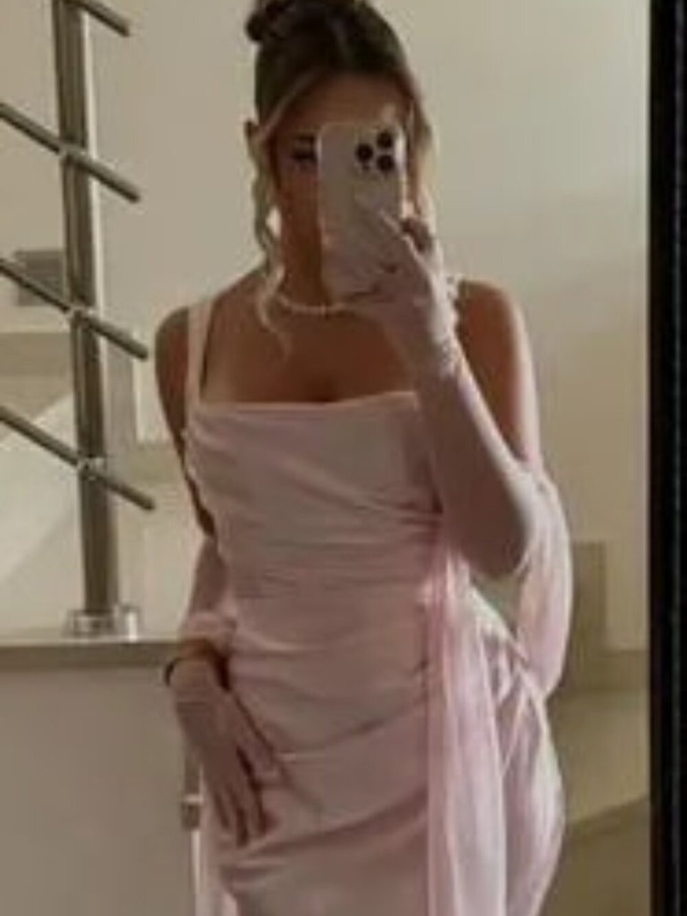 Pink Strapless Maxi Dress